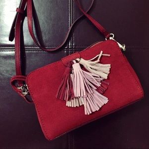 Rebecca Minkoff Suede Tassel Crossbody Bag